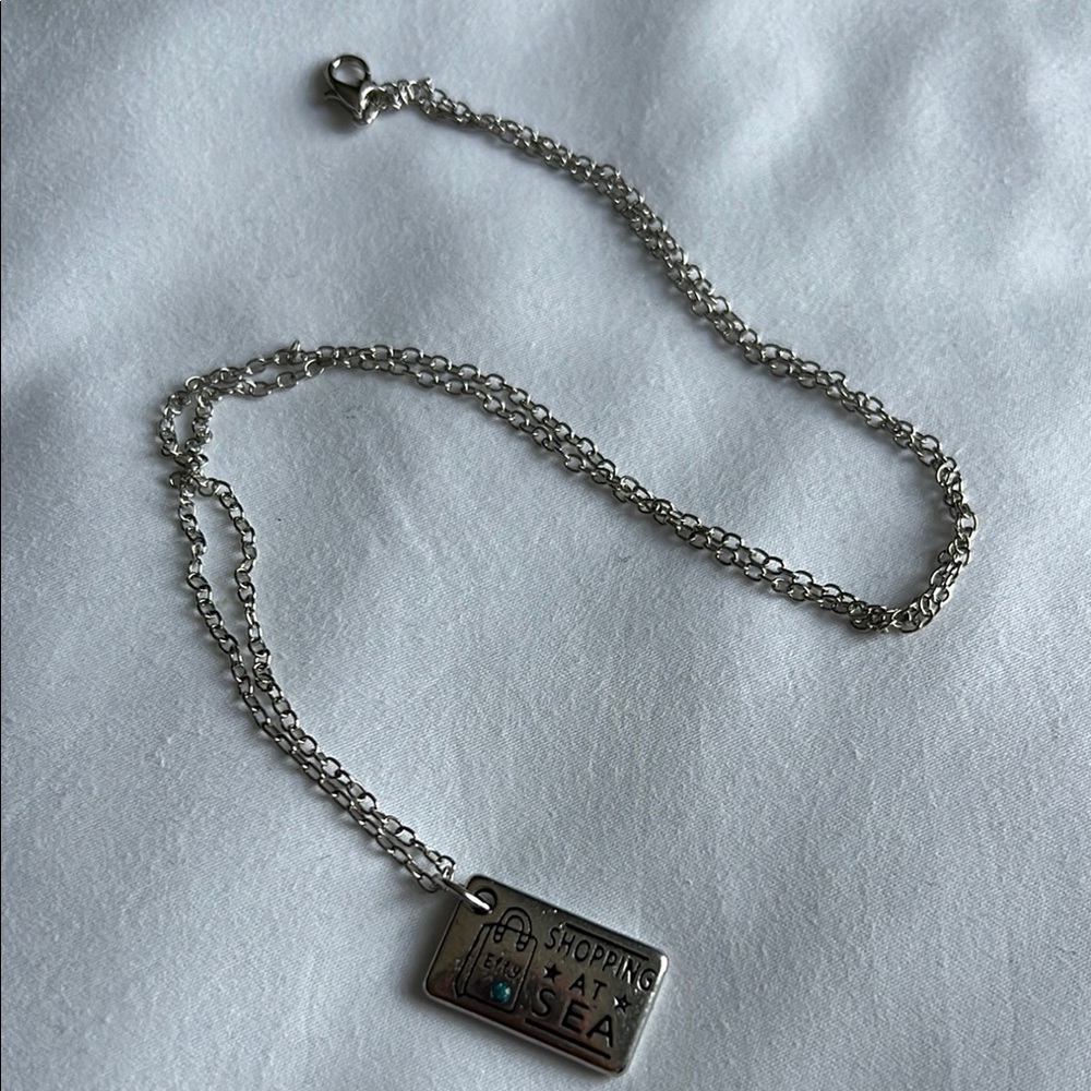 Silver Chain Necklace with Pendant
